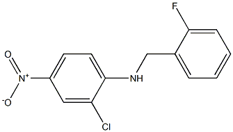 2-chloro-N-[(2-fluorophenyl)methyl]-4-nitroaniline Struktur