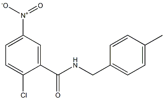 2-chloro-N-[(4-methylphenyl)methyl]-5-nitrobenzamide Struktur