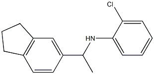 2-chloro-N-[1-(2,3-dihydro-1H-inden-5-yl)ethyl]aniline Struktur