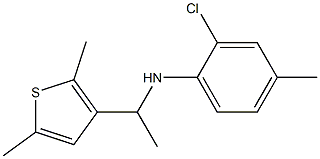 2-chloro-N-[1-(2,5-dimethylthiophen-3-yl)ethyl]-4-methylaniline Struktur