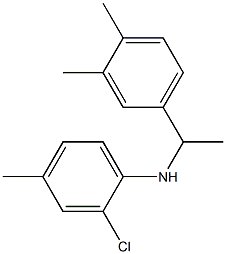 2-chloro-N-[1-(3,4-dimethylphenyl)ethyl]-4-methylaniline Struktur