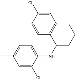 2-chloro-N-[1-(4-chlorophenyl)butyl]-4-methylaniline Struktur