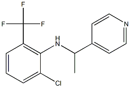 2-chloro-N-[1-(pyridin-4-yl)ethyl]-6-(trifluoromethyl)aniline Struktur