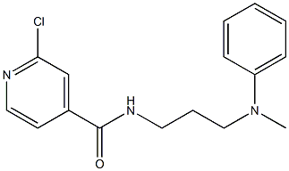 2-chloro-N-{3-[methyl(phenyl)amino]propyl}pyridine-4-carboxamide Struktur