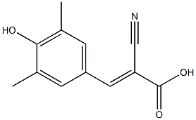 2-cyano-3-(4-hydroxy-3,5-dimethylphenyl)prop-2-enoic acid Struktur