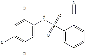 2-cyano-N-(2,4,5-trichlorophenyl)benzene-1-sulfonamide Struktur