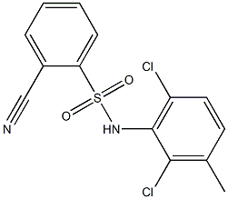 2-cyano-N-(2,6-dichloro-3-methylphenyl)benzene-1-sulfonamide Struktur