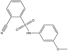 2-cyano-N-(3-methoxyphenyl)benzenesulfonamide Struktur