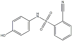 2-cyano-N-(4-hydroxyphenyl)benzene-1-sulfonamide Struktur