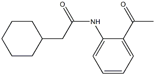 2-cyclohexyl-N-(2-acetylphenyl)acetamide Struktur