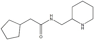 2-cyclopentyl-N-(piperidin-2-ylmethyl)acetamide Struktur