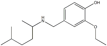 2-ethoxy-4-{[(5-methylhexan-2-yl)amino]methyl}phenol Struktur