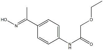 2-ethoxy-N-{4-[1-(hydroxyimino)ethyl]phenyl}acetamide Struktur