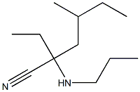 2-ethyl-4-methyl-2-(propylamino)hexanenitrile Struktur