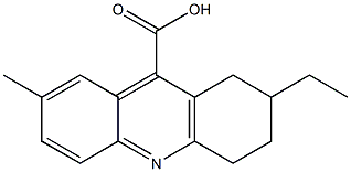 2-ethyl-7-methyl-1,2,3,4-tetrahydroacridine-9-carboxylic acid Struktur