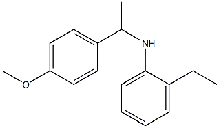 2-ethyl-N-[1-(4-methoxyphenyl)ethyl]aniline Struktur