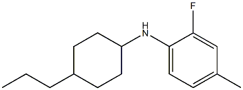 2-fluoro-4-methyl-N-(4-propylcyclohexyl)aniline Struktur