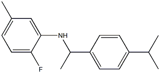 2-fluoro-5-methyl-N-{1-[4-(propan-2-yl)phenyl]ethyl}aniline Struktur