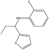 2-fluoro-N-[1-(thiophen-2-yl)propyl]aniline Struktur