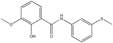 2-hydroxy-3-methoxy-N-[3-(methylsulfanyl)phenyl]benzamide Struktur