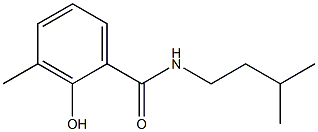 2-hydroxy-3-methyl-N-(3-methylbutyl)benzamide Struktur