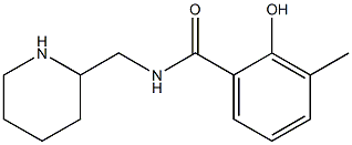 2-hydroxy-3-methyl-N-(piperidin-2-ylmethyl)benzamide Struktur