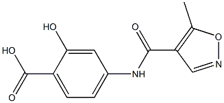 2-hydroxy-4-{[(5-methylisoxazol-4-yl)carbonyl]amino}benzoic acid Struktur