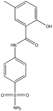 2-hydroxy-5-methyl-N-(4-sulfamoylphenyl)benzamide Struktur