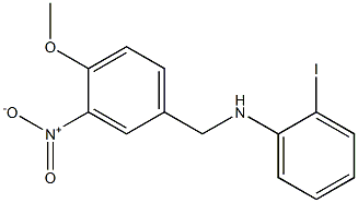 2-iodo-N-[(4-methoxy-3-nitrophenyl)methyl]aniline Struktur