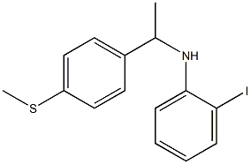 2-iodo-N-{1-[4-(methylsulfanyl)phenyl]ethyl}aniline Struktur