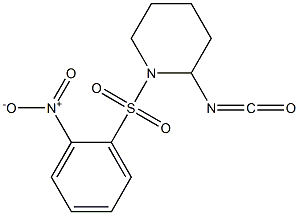 2-isocyanato-1-[(2-nitrobenzene)sulfonyl]piperidine Struktur