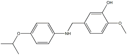 2-methoxy-5-({[4-(propan-2-yloxy)phenyl]amino}methyl)phenol Struktur