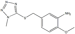 2-methoxy-5-{[(1-methyl-1H-1,2,3,4-tetrazol-5-yl)sulfanyl]methyl}aniline Struktur