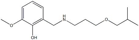 2-methoxy-6-({[3-(2-methylpropoxy)propyl]amino}methyl)phenol Struktur