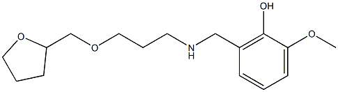 2-methoxy-6-({[3-(oxolan-2-ylmethoxy)propyl]amino}methyl)phenol Struktur