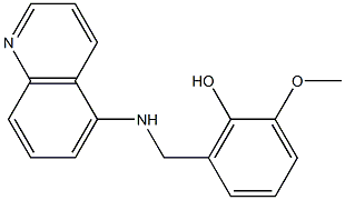 2-methoxy-6-[(quinolin-5-ylamino)methyl]phenol Struktur