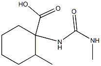 2-methyl-1-{[(methylamino)carbonyl]amino}cyclohexanecarboxylic acid Struktur