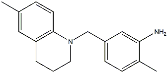 2-methyl-5-[(6-methyl-1,2,3,4-tetrahydroquinolin-1-yl)methyl]aniline Struktur