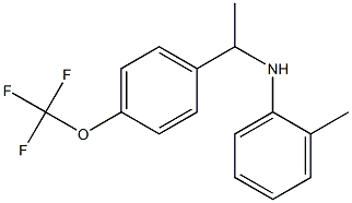 2-methyl-N-{1-[4-(trifluoromethoxy)phenyl]ethyl}aniline Struktur