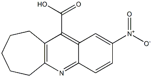 2-nitro-6H,7H,8H,9H,10H-cyclohepta[b]quinoline-11-carboxylic acid Struktur