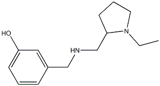 3-({[(1-ethylpyrrolidin-2-yl)methyl]amino}methyl)phenol Struktur