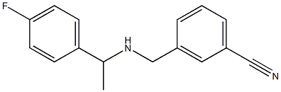 3-({[1-(4-fluorophenyl)ethyl]amino}methyl)benzonitrile Struktur