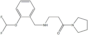 3-({[2-(difluoromethoxy)phenyl]methyl}amino)-1-(pyrrolidin-1-yl)propan-1-one Struktur