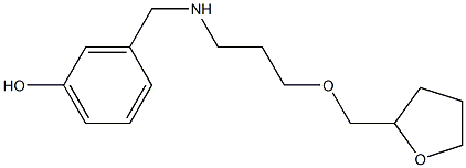 3-({[3-(oxolan-2-ylmethoxy)propyl]amino}methyl)phenol Struktur