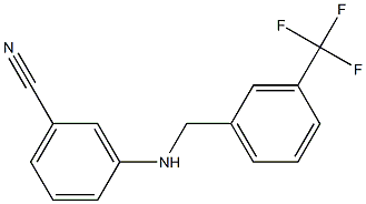 3-({[3-(trifluoromethyl)phenyl]methyl}amino)benzonitrile Struktur