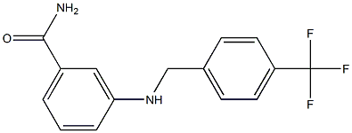 3-({[4-(trifluoromethyl)phenyl]methyl}amino)benzamide Struktur