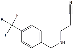 3-({[4-(trifluoromethyl)phenyl]methyl}amino)propanenitrile Struktur