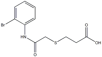 3-({2-[(2-bromophenyl)amino]-2-oxoethyl}thio)propanoic acid Struktur