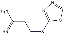 3-(1,3,4-thiadiazol-2-ylsulfanyl)propanimidamide Struktur