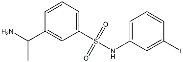 3-(1-aminoethyl)-N-(3-iodophenyl)benzene-1-sulfonamide Struktur